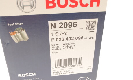 Фото 7 - Топливный фильтр BOSCH F 026 402 096 (F026402096)