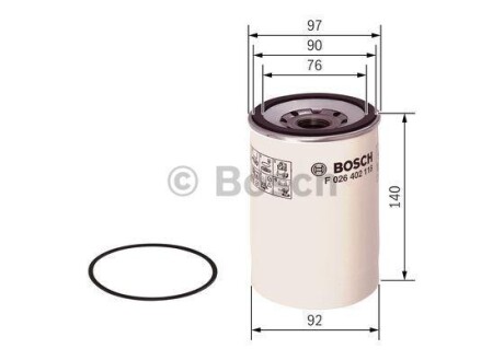 Фото 5 - Паливний фільтр BOSCH F 026 402 118