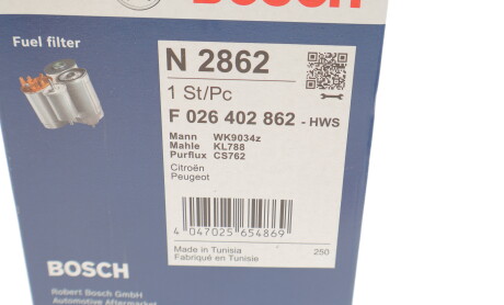 Фото 4 - Топливный фильтр BOSCH F 026 402 862 (F026402862)