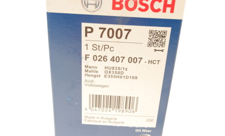 Фото 7 - Масляный фильтр BOSCH F 026 407 007 (F026407007)