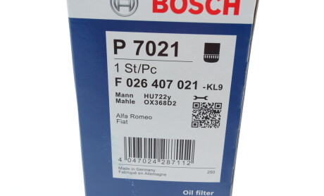 Фото 6 - Масляный фильтр BOSCH F 026 407 021 (F026407021)