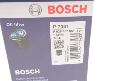 Фото 3 - Масляний фільтр BOSCH F 026 407 061 (F026407061)
