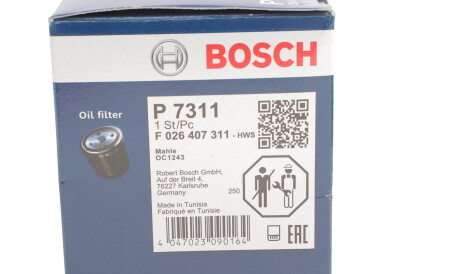 Фото 3 - Масляный фильтр BOSCH F 026 407 311 (F026407311)