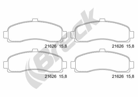 Фото 2 - Гальмівні колодки BRECK 21626 00 702 00