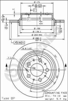 Тормозной диск - BREMBO 08.7765.75