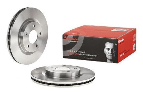 Тормозной диск передний Chrysler 200, Sebring;Dodge Avenger, Journey;Jeep Compass, Patriot - BREMBO 09.A637.10