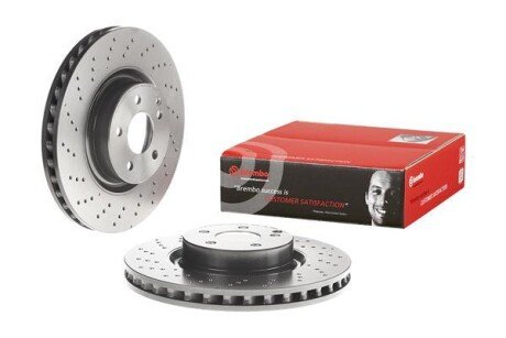 Тормозной диск передний Mercedes S (W221) 2.2D-5.5 10.05-12.13 - BREMBO 09.A732.11