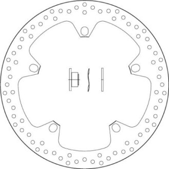 Диск гальмівний передн сталь, 320/181x5мм 5x203мм, діаметр фіксуючого отвору 14мм, висота 0 BMW R, S 1000R/1000RR/1200GS/1200RT 2008-2018 - BREMBO 168B407D7