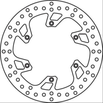 Диск гальмівний передн сталь, 260/127x3,5мм 6x143мм, діаметр фіксуючого отвору 6,5мм, висота 0 HUSABERG FC 125/125VC (Cross)/144/200/200 (Six Days)/250/250 (SixDays)/250 2T/250 4T/300/360/380/380 4T/3 - BREMBO 68B407B8