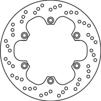 Диск гальмівний передн сталь, 276/144,5x5мм 6x166мм, діаметр фіксуючого отвору 10,5мм, висота 0 HONDA CBR 1000F/1000F (Interceptor)/1000F2 (Bol d'Or)/1000FE/1000R/1100C (Magna)/125R/400A ABS (Silver W - BREMBO 68B407E9