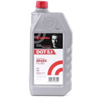 Рідина гальмівна DOT 5.1 Premium Brake Fluid, 1л - BREMBO L05010 (фото 1)