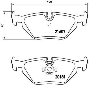 Комплект тормозных колодок, дисковый тормоз - BREMBO P 06 013