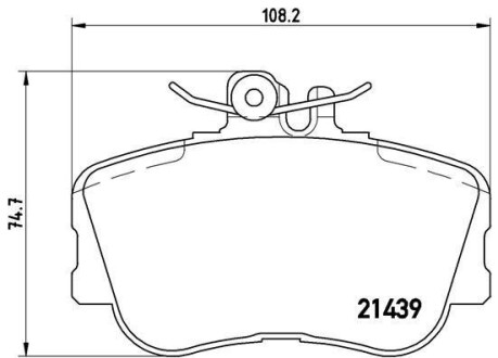 Комплект тормозных колодок, дисковый тормоз - BREMBO P 06 017