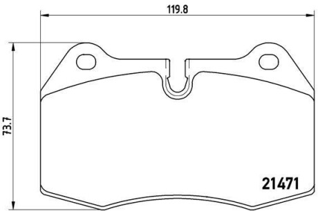 Комплект тормозных колодок, дисковый тормоз - BREMBO P 06 018