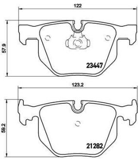 Комплект тормозных колодок, дисковый тормоз - BREMBO P 06 029