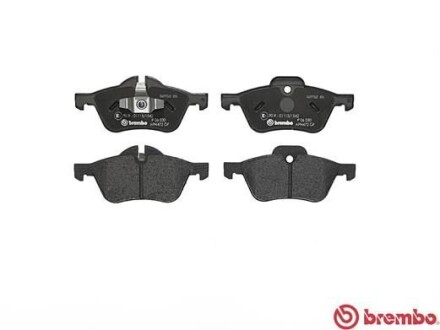 Комплект тормозных колодок, дисковый тормоз - BREMBO P 06 030