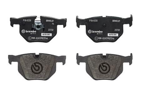 Фото 2 - Гальмівні колодки BREMBO P06033X