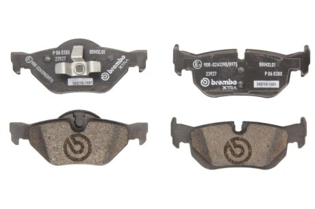 Zestaw klockw hamulec tarczowy - BREMBO P06038X