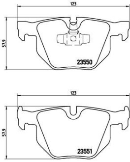 Комплект тормозных колодок, дисковый тормоз - BREMBO P 06 039