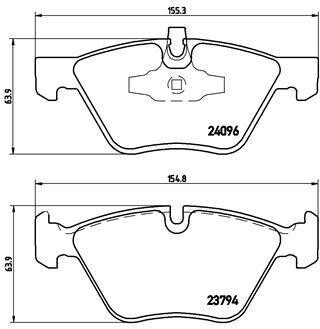 Комплект тормозных колодок, дисковый тормоз - BREMBO P 06 040