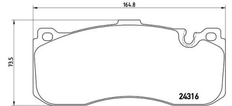 Комплект тормозных колодок, дисковый тормоз - BREMBO P 06 041