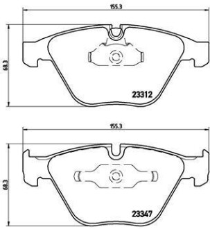 Комплект тормозных колодок, дисковый тормоз - BREMBO P 06 046