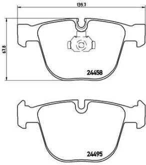 Комплект тормозных колодок, дисковый тормоз - (6794879, 6783555, 34216794879) BREMBO P 06 050