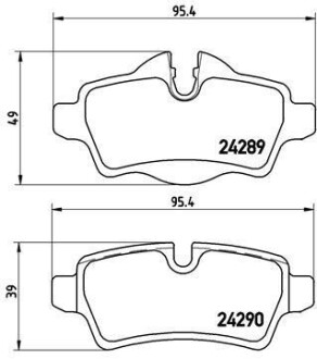 Комплект тормозных колодок, дисковый тормоз - BREMBO P 06 052