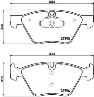 Комплект тормозных колодок, дисковый тормоз - BREMBO P 06 057