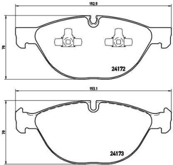 Комплект тормозных колодок, дисковый тормоз - BREMBO P 06 058