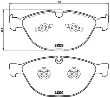 Комплект тормозных колодок, дисковый тормоз - BREMBO P 06 066