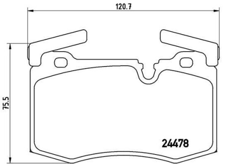 Комплект тормозных колодок, дисковый тормоз - BREMBO P 06 068