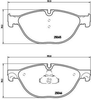 Гальмівні колодки пер. BMW 5(F10)/5(F11)/6(F12)/6(F13) 08- - BREMBO P 06 076