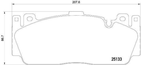 P06079_колодки дисковые передние! \ BMW 5/6 F10/F06/F12/F13 4.4i 11> - (34112284369, 34112284371, 34112284869) BREMBO P06079