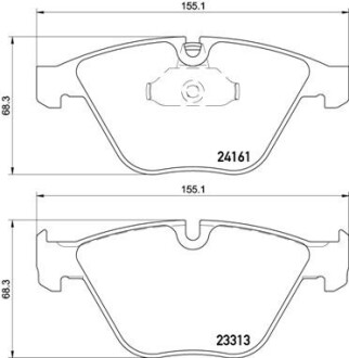 К-т торм. колодок Fr BMW 3(E90) 05-, X1(E84) 09- - BREMBO P06081