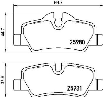 Комплект тормозных колодок - BREMBO P 06 090