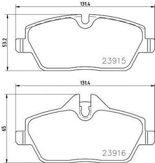 Гальмівні колодки пер. BMW i3 13- - (34116862309, 34106884267) BREMBO P 06 091