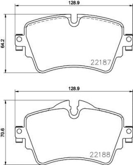 Гальмівні колодки пер. BMW 1/2/X1/X2 13- - (34106863293, 34106874034, 34106885503) BREMBO P 06 092