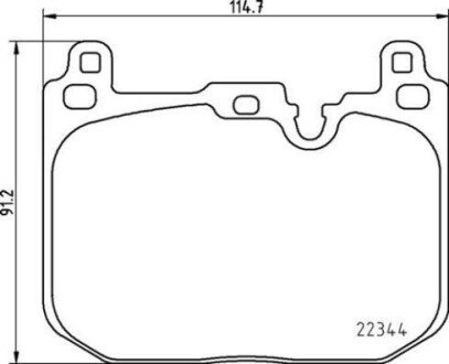 Klocki ham. mini 16- - (34106860020, 34106884224, 6884224) BREMBO P 06 097