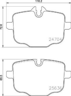 Гальмівні колодки зад. BMW X5 (G05, F95) 18- - BREMBO P 06 101