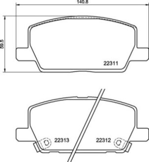 Колодки дискового тормоза - BREMBO P07012