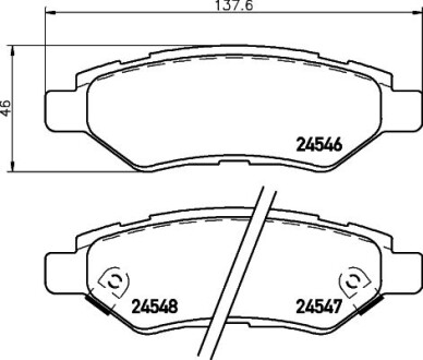 Klocki hamulcowe tyl - (20876917, 92230273) BREMBO P 09 014