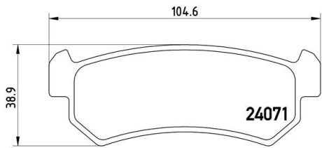 Комплект тормозных колодок, дисковый тормоз - BREMBO P 10 001