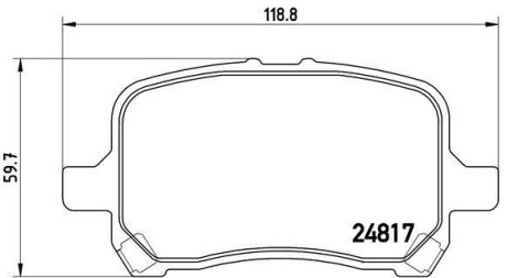 Комплект гальмівних накладок, дискове гальмо PRIME LINE - BREMBO P 10 014