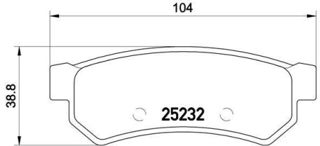 Комплект тормозных колодок, дисковый тормоз - BREMBO P 10 053