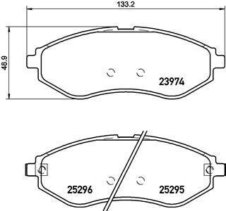 Комплект тормозных колодок - (94566892) BREMBO P10057 (фото 1)