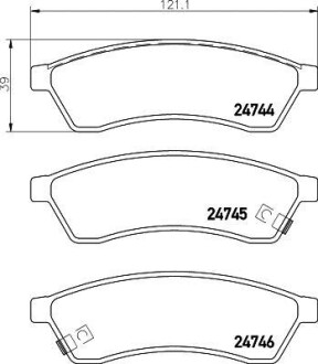 Комплект тормозных колодок - BREMBO P 10 060