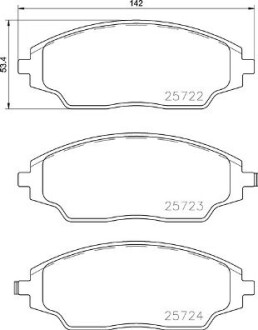 Колодки дискового гальма - BREMBO P10070