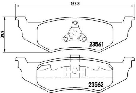 Комплект тормозных колодок, дисковый тормоз - BREMBO P 11 010