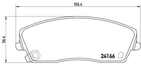 Комплект тормозных колодок, дисковый тормоз - BREMBO P 11 019